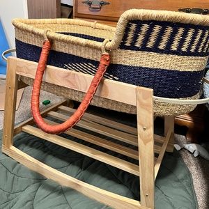 Plum and Sparrow Moses basket and stand